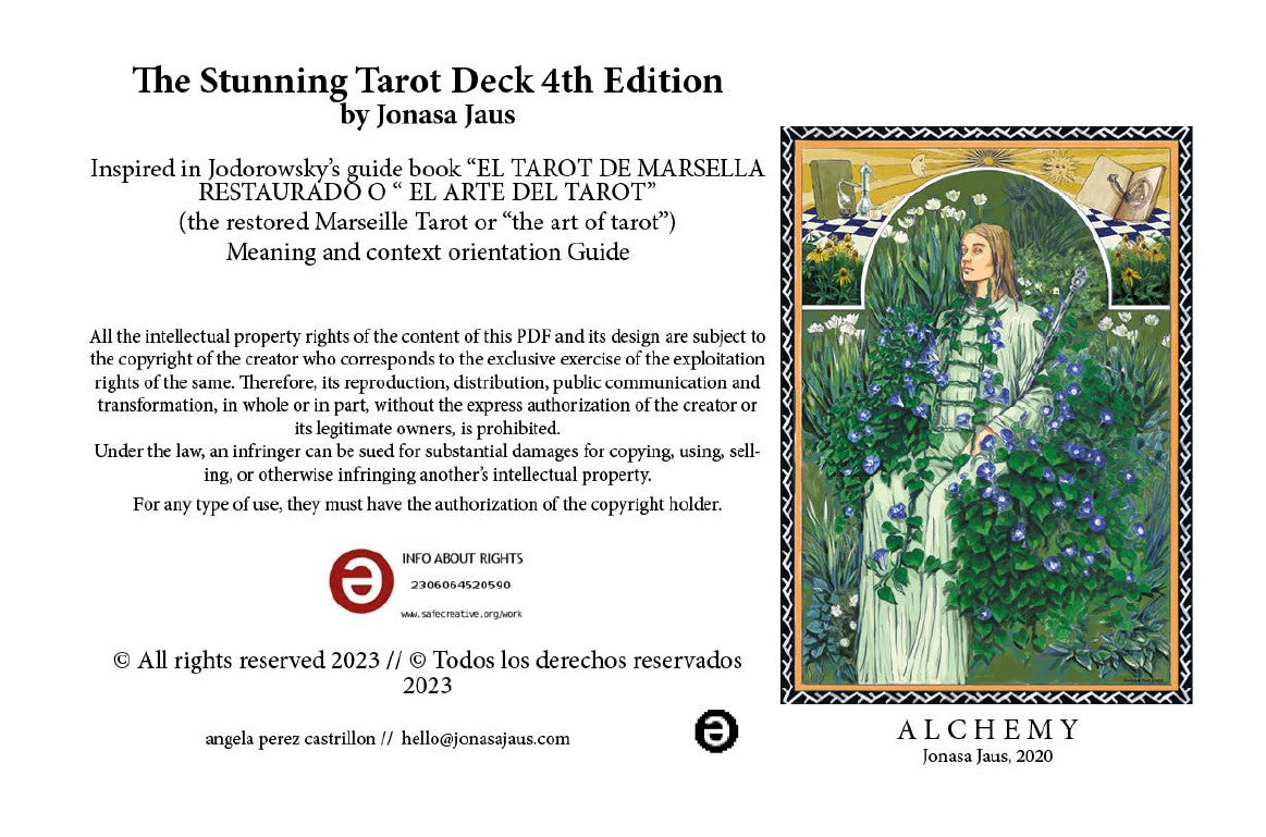 PDF guide about Stunning Tarot